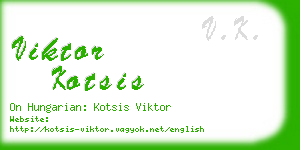 viktor kotsis business card